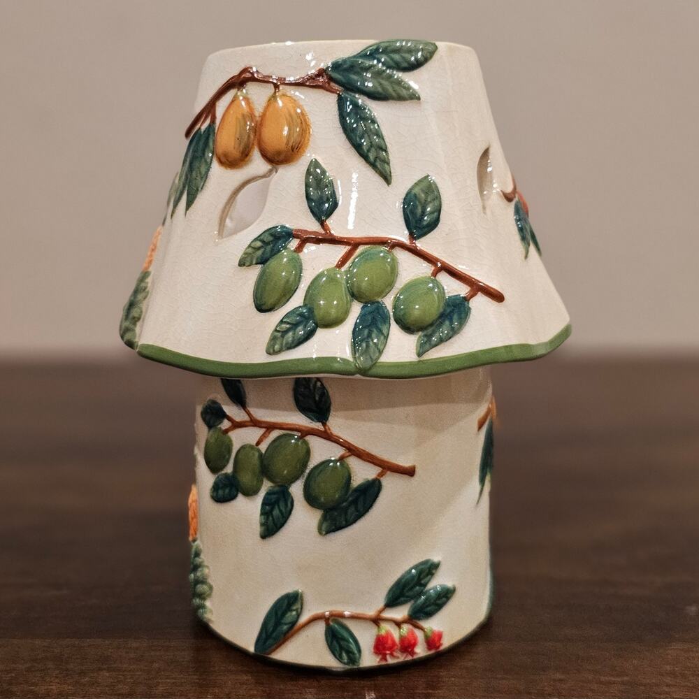 Shade and Jar Fruit Trees Candle Holder Lamp